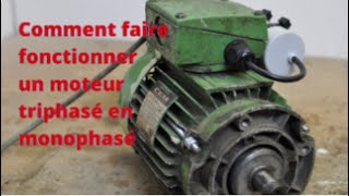 Comment passer un moteur triphasé en monophasé tuto [upl. by Morissa]