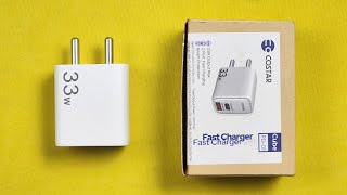 COSTAR 2 in 1 QCPD 33W Dual Port Fast Charger Unboxing And Review in TAMIL [upl. by Llain917]