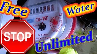 Water counter stop Water meter stop Free water Unlimited water Life hack [upl. by Etnoval434]