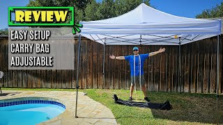 How To Install the Yaheetech 10x10 Pop Up Canopy Tent  Review [upl. by Devan]