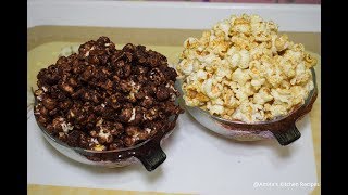 Chocolate Popcorn and Masala Popcorn Recipe Flavoured Popcorn  Easy Homemade Popcorn Recipe [upl. by Redna]