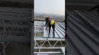 24 The installation of insulated metal roof panelscraft craftman shorts [upl. by Llennoj257]