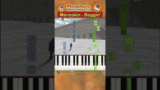 Måneskin Madcon  Beggin  Piano Tutorial [upl. by Kahaleel]