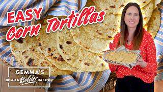 4Ingredient Homemade Corn Tortillas Recipe [upl. by Nomla904]