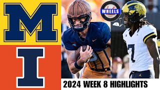 24 Michigan vs 22 Illinois  Full Game Highlights  2024 College Football Highlights [upl. by Esinyt]