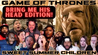 Game of Thrones Bring me His Head Edition Ned Starks death scene reaction compilation [upl. by Ecirted905]