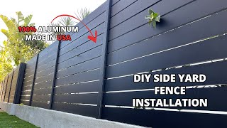 Aluminum Fence Installation Process in 2 Minutes Los Angeles Style [upl. by Kirk]