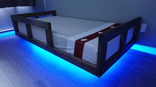 DIY Floating Bed Frame  Build from 2x4s [upl. by Rani]