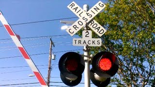 Railroad Crossing at 59th Street SACRT Light Rail 217 at 59th Street Station [upl. by Coy159]