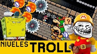 YA NO SÉ COMO PENSAR AQUÍ   NIVELES TROLL 12  Super Mario Maker  ZetaSSJ [upl. by Tali74]