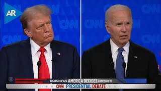 Un Trump seguro de sí mismo pone en aprietos a un Biden titubeante en el debate [upl. by Annavoj29]