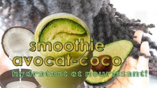 Tuto Masque hydratant et nourrissant pour cheveux à lavocat et au lait coco [upl. by Dachia250]