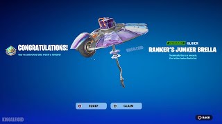 How To Get Rankers Junker Brella Glider FREE In Fortnite Unlocked Rankers Junker Brella Glider [upl. by Tynan]