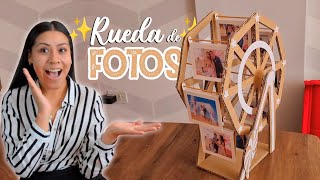 HAGAMOS una RUEDA DE FOTOS con CARTÓN 💕 Idea para regalar  papercraft con moldes [upl. by Ennaed]