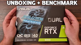 RTX 3050 Asus Dual OC  Unboxing  Benchmark 1080p 1440p [upl. by Hobard72]