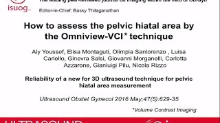 How to assess the pelvic hiatal area using a new 3D ultrasound technique [upl. by Nylasor]