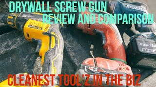 Drywall screw gun comparison Which would I choose DeWalt vs Milwaukee vs Makita [upl. by Attevaj]