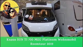 Knaus SUN TI 700 MEG Platinum Wohnmobil Roomtour 2019 173 [upl. by Adiesirb]