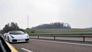 Lamborghini Gallardo 200mph High Speed Flyby  SCD Extra [upl. by Marrin438]