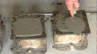 TEST FOR COMPRESSIVE STRENGTH OF CONCRETE CUBE CASTING [upl. by Roseanna]