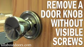 How to Remove a Door Knob with No Visible Screws [upl. by Humberto]