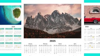 2025 Printable Photo Calendar Templates [upl. by Waldos]