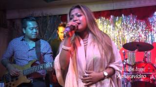 ឈឺចិត្តមានតែស្រា  Chhom Nimol sings as guest singer at Legend Seafood LB [upl. by Stewardson243]