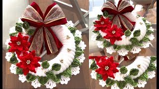 Como hacer Centros de Mesa Bonitos Lindos Elegantes para Navidad a Crochet [upl. by Ram251]