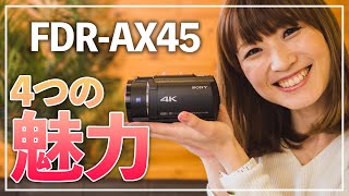 SONY FDRAX45の4つの魅力とは？光学ズーム30倍の4K ビデオカメラ [upl. by Anala706]