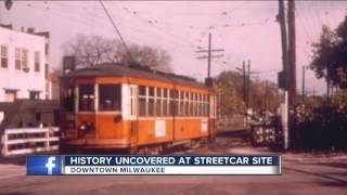 New streetcar crews unearth historic original streetcar lines [upl. by Llehsim406]