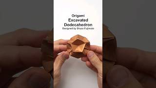 Origami Excavated Dodecahedron shorts [upl. by Ever]