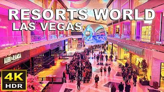 4K HDR Resorts World Las Vegas Walking Tour  2024 [upl. by Zacherie]