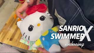 네일샵브이로그랑 상관없는 SWIMMER X SANRIO 인형 언박싱 [upl. by Annahsal]