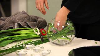 How to Make a Table Flower Arrangement Using a Fishbowl [upl. by Carmencita]