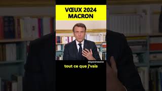 Les vœux 2024 de Macron  les souhaits pour 2024 [upl. by Nosaj]