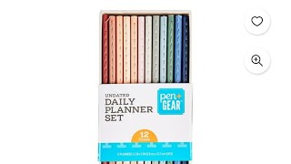 Review of the Pen and Gear Undated Daily Planner Set from Walmart Not sponsored [upl. by Perpetua108]