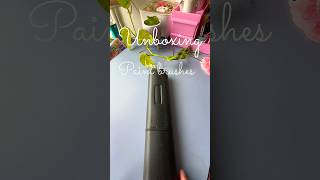 Unboxing Paint brushes 🖌️🎨 shorts trending paintingtechniques paintbrushes art [upl. by Cand]