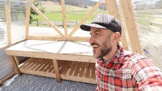 Lets BUILD CEDAR GREENHOUSE TABLE DIY [upl. by Sylvester]