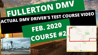 ACTUAL TEST MAP Fullerton CA DMV Behind The Wheel Drivers Training Adult Online Education Course [upl. by Dasi]