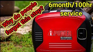 A ipower inverter Generator Oil change DIY 100hr 6 month service yamaha generator Rv [upl. by Ellehcim]