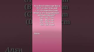 Lens magnification calculation MCQs from optometric optics in dhamohhaadprometric optometry exam [upl. by Eirek]