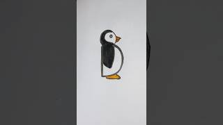 D letter drawing  D alphabet drawing  easy drawing for kids  penguin easy drawing shortvideo [upl. by Adnylam]