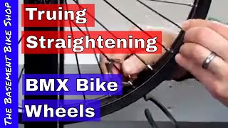 Truing BMX Wheels Straightening Step by Step [upl. by Aihseken]