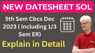 SOL Fifth Semester New Datesheet Release Dec 2023 exam cbcs  SOL Revised Datesheet 5th Semester dec [upl. by Zacarias]