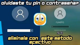 Como quitar o eliminar contraseña y PIN de inicio de windows 10  11 El metodo mas efectivo 2024 [upl. by Orsa505]