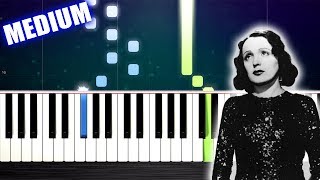 Edith Piaf  Non Je ne regrette rien  Piano Tutorial MEDIUM by PlutaX [upl. by Las449]