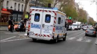 2 UMH SMUR Nercker  7 POLICE NATIONALE Paris gare du nord [upl. by Arik]