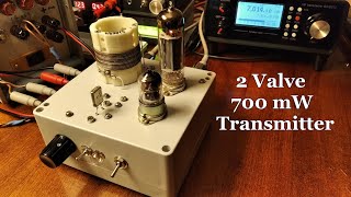 2 Valve QRPP 40 meter Transmitter 700mW  1W [upl. by Chery554]