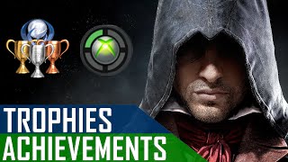 Assassin’s Creed Unity  Trophies amp Achievements List HD [upl. by Nylecyoj]