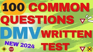 TOP 100 COMMON QUESTION OF US DMV 2024 DMV DMVPracticeTest [upl. by Ynnatirb]